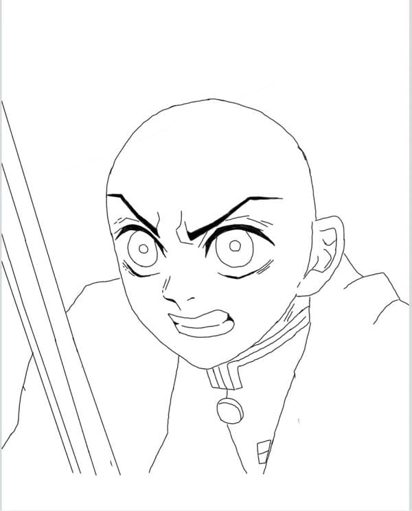 Tranh tô màu Tanjiro 24