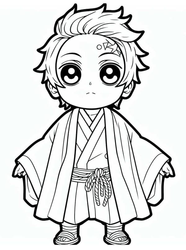 Tranh tô màu Tanjiro 7