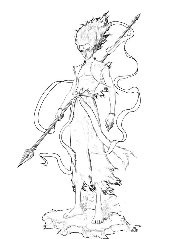 Tranh tô màu anime boy (10)