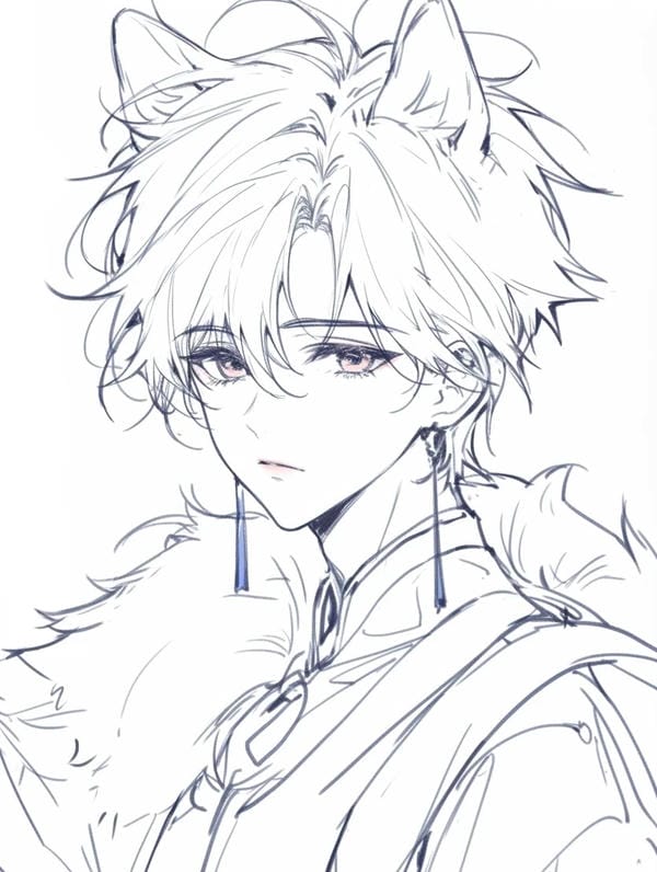 Tranh tô màu anime boy (13)