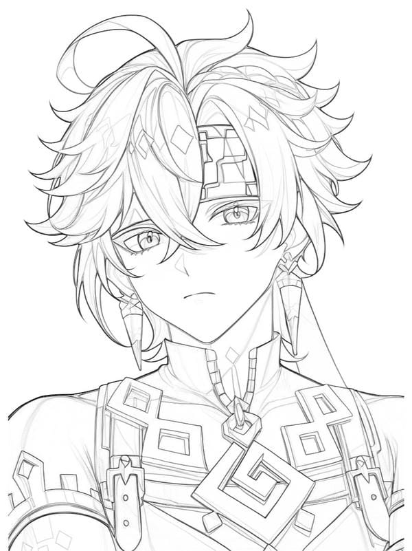 Tranh tô màu anime boy (19)