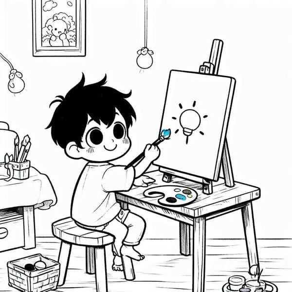 Tranh tô màu anime boy (20)