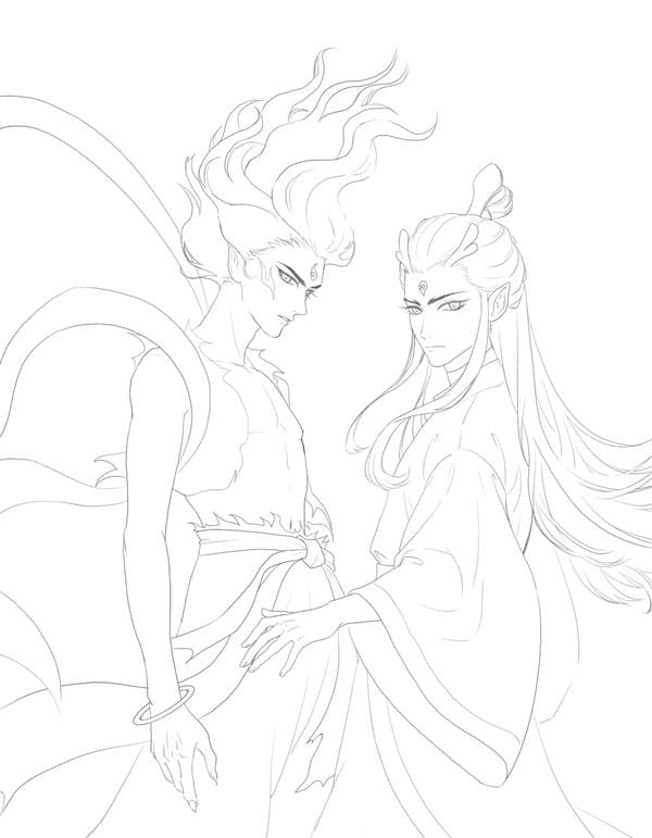 Tranh tô màu anime boy (22)