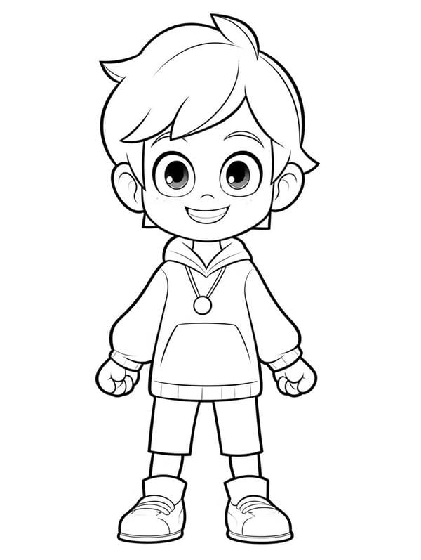 Tranh tô màu anime boy (25)