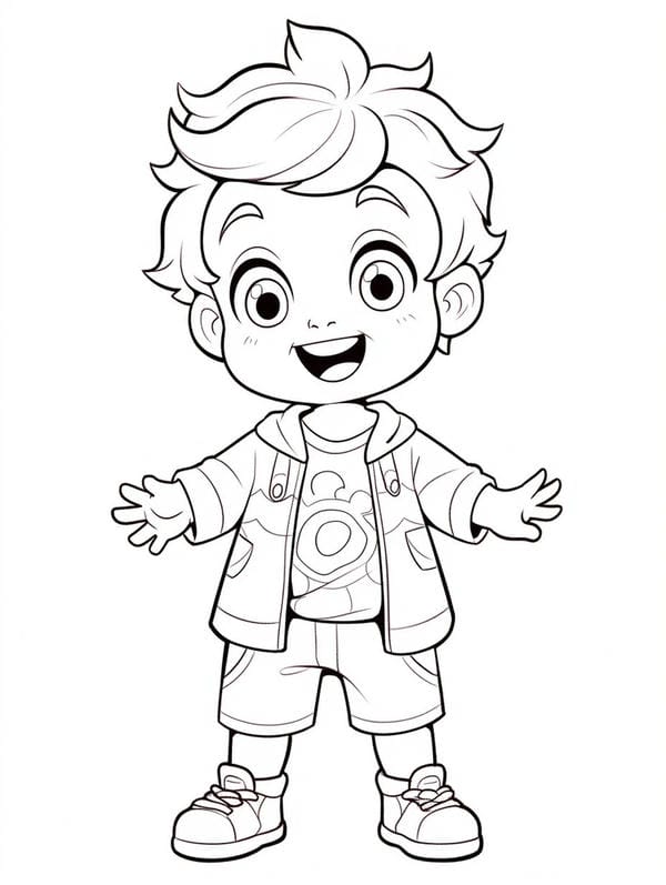 Tranh tô màu anime boy (26)