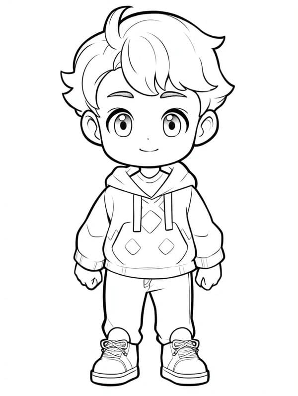 Tranh tô màu anime boy (28)