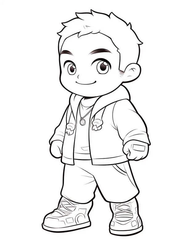 Tranh tô màu anime boy (29)