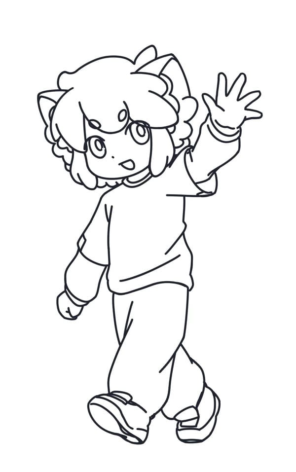 Tranh tô màu anime boy (3)