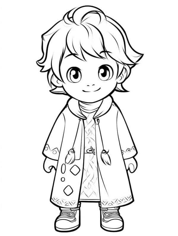 Tranh tô màu anime boy (32)