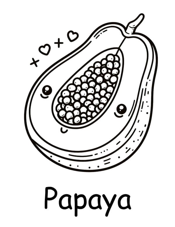 Tranh tô màu các loại quả 1