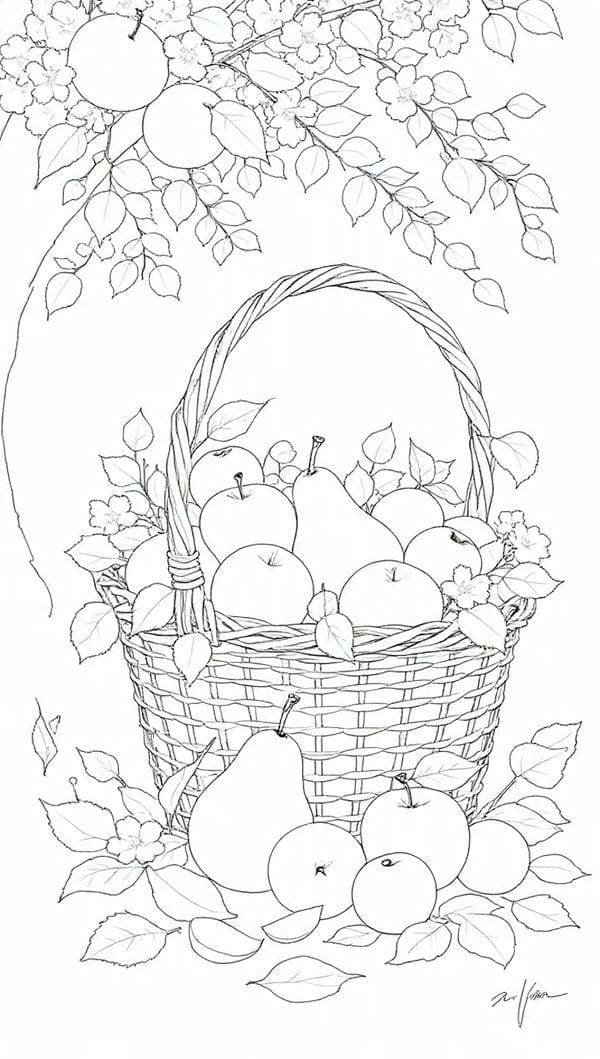 Tranh tô màu các loại quả 20