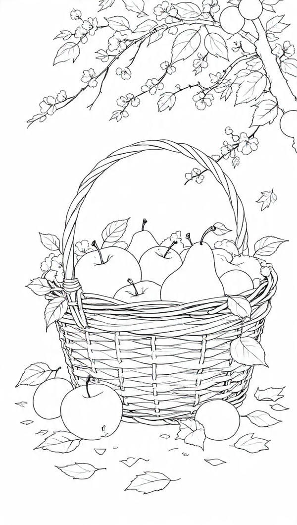 Tranh tô màu các loại quả 21