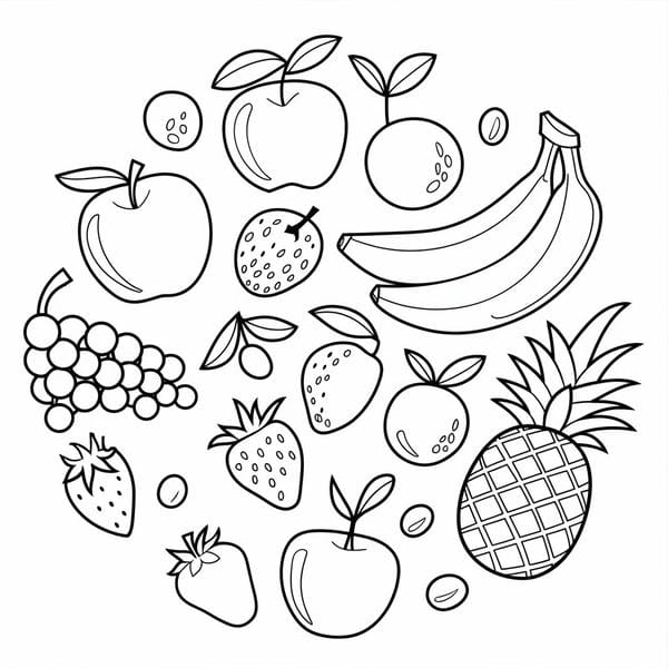 Tranh tô màu các loại quả 37