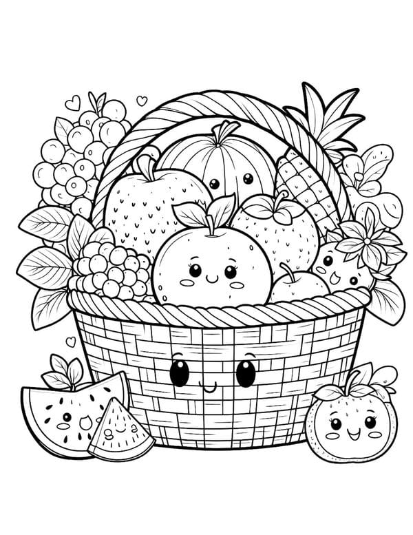 Tranh tô màu các loại quả 7