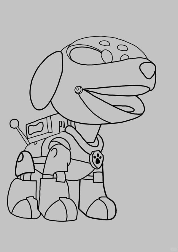 Tranh tô màu chó cứu hộ (1)