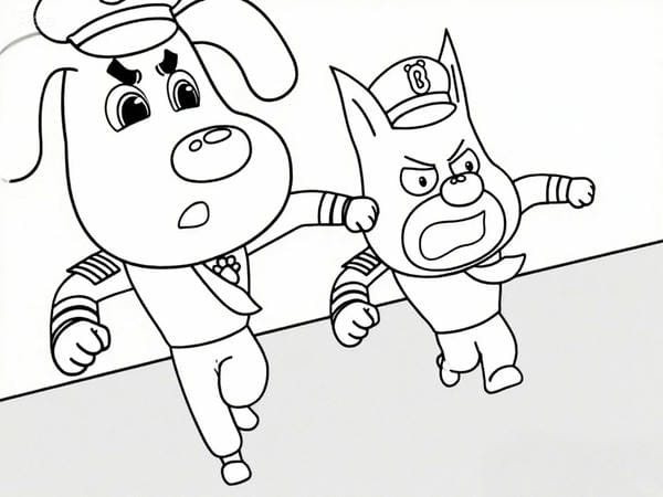 Tranh tô màu chó cứu hộ (12)