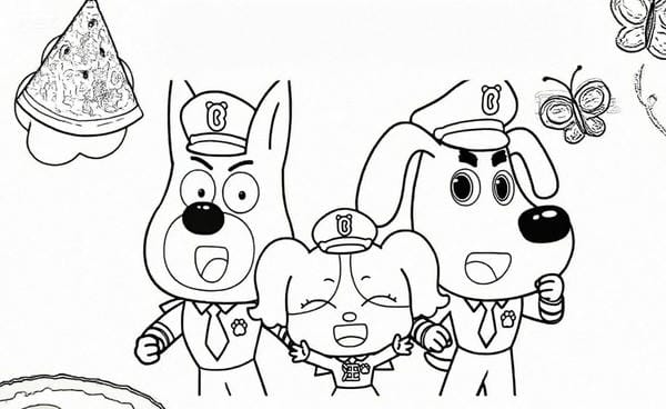 Tranh tô màu chó cứu hộ (15)