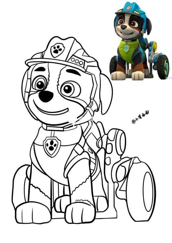 Tranh tô màu chó cứu hộ (16)