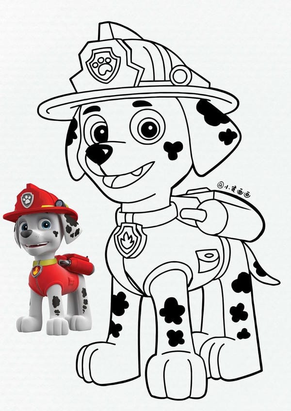 Tranh tô màu chó cứu hộ (2)