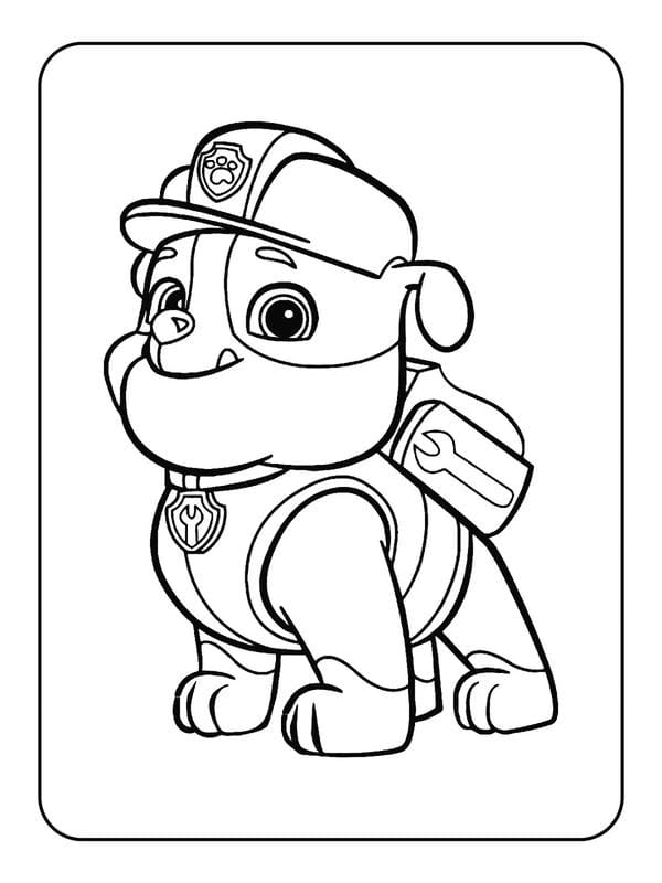 Tranh tô màu chó cứu hộ (25)