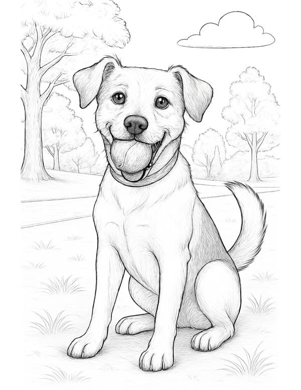 Tranh tô màu chó cứu hộ (3)