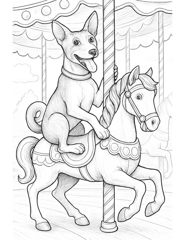 Tranh tô màu chó cứu hộ (6)