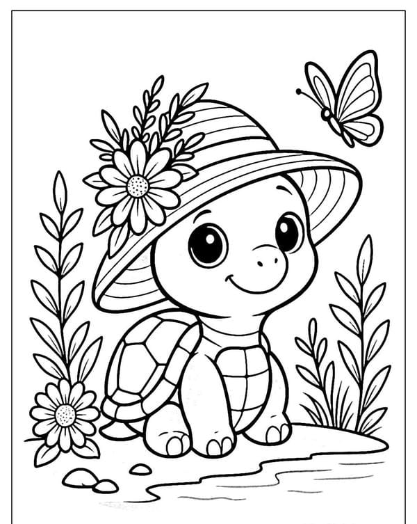 Tranh tô màu con rùa 16