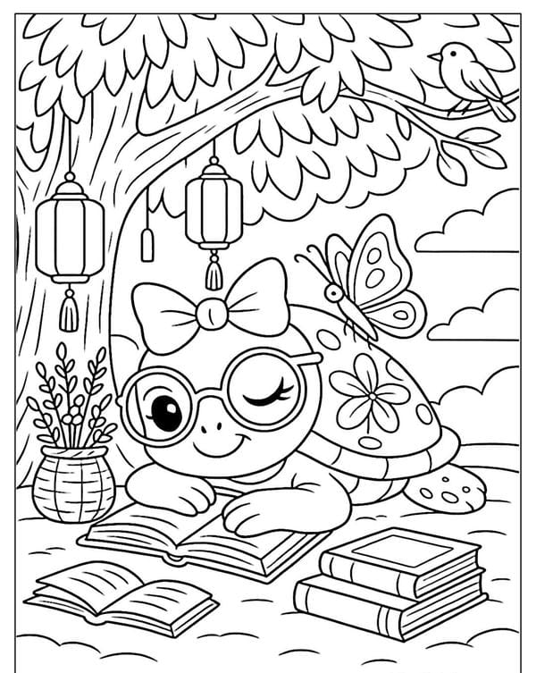 Tranh tô màu con rùa 17