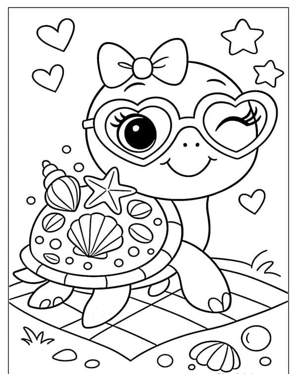 Tranh tô màu con rùa 18