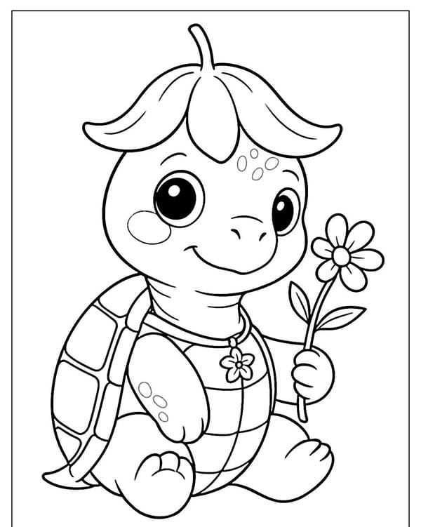 Tranh tô màu con rùa 19