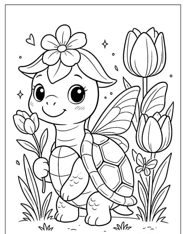 Tranh tô màu con rùa 20