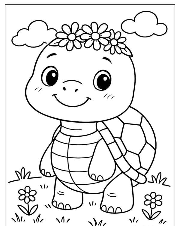 Tranh tô màu con rùa 21