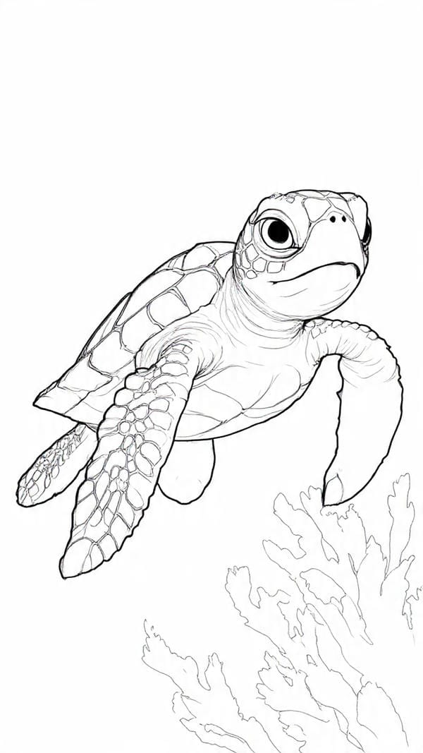 Tranh tô màu con rùa 23