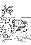 Tranh tô màu con rùa 24