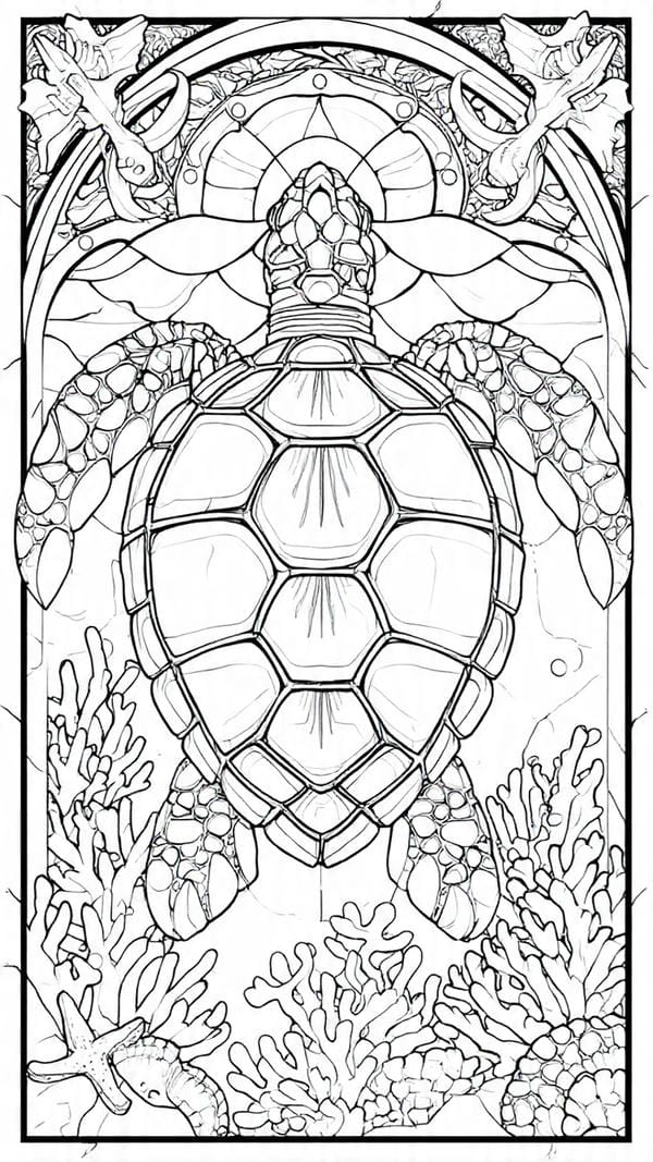 Tranh tô màu con rùa 28