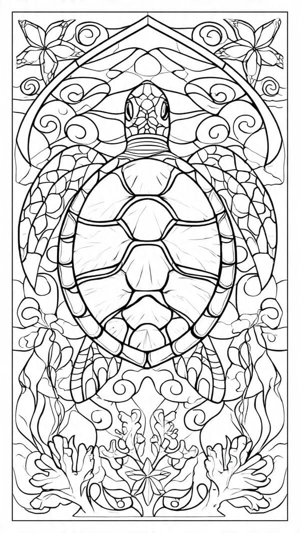 Tranh tô màu con rùa 29