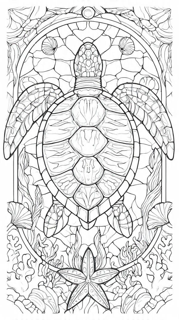 Tranh tô màu con rùa 30