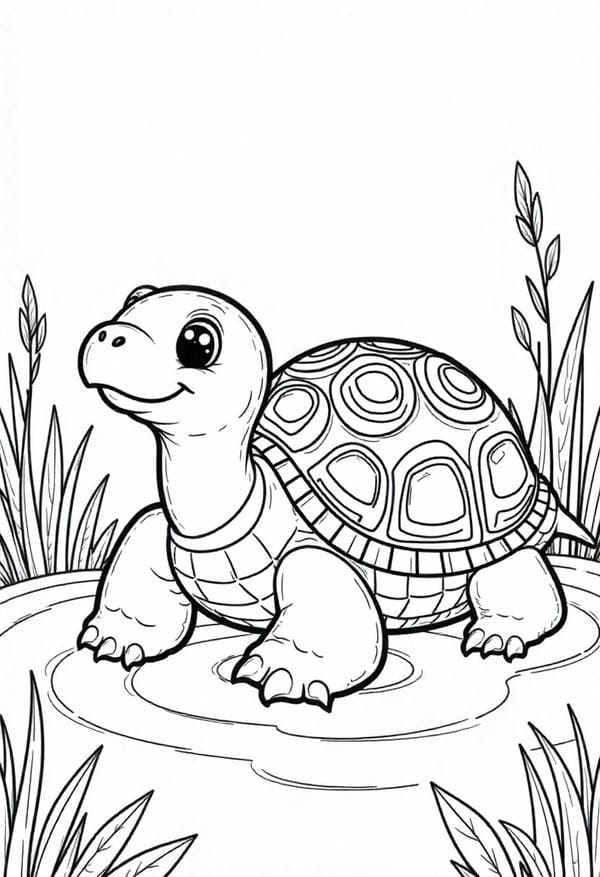 Tranh tô màu con rùa 32