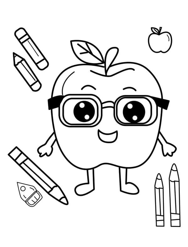 Tranh tô màu đồ dùng học tập 11