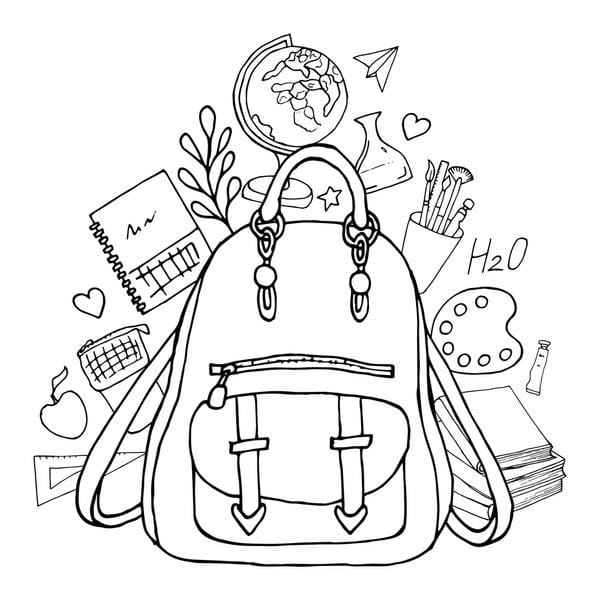 Tranh tô màu đồ dùng học tập 14