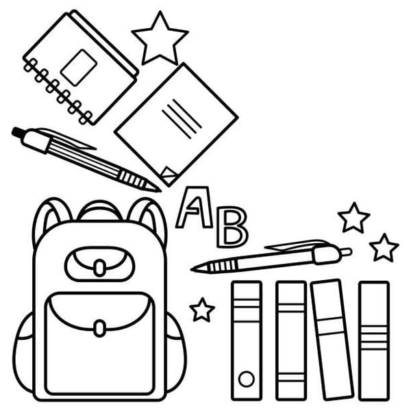 Tranh tô màu đồ dùng học tập 17