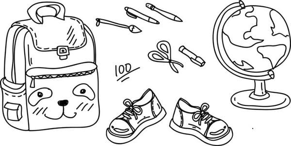 Tranh tô màu đồ dùng học tập 18