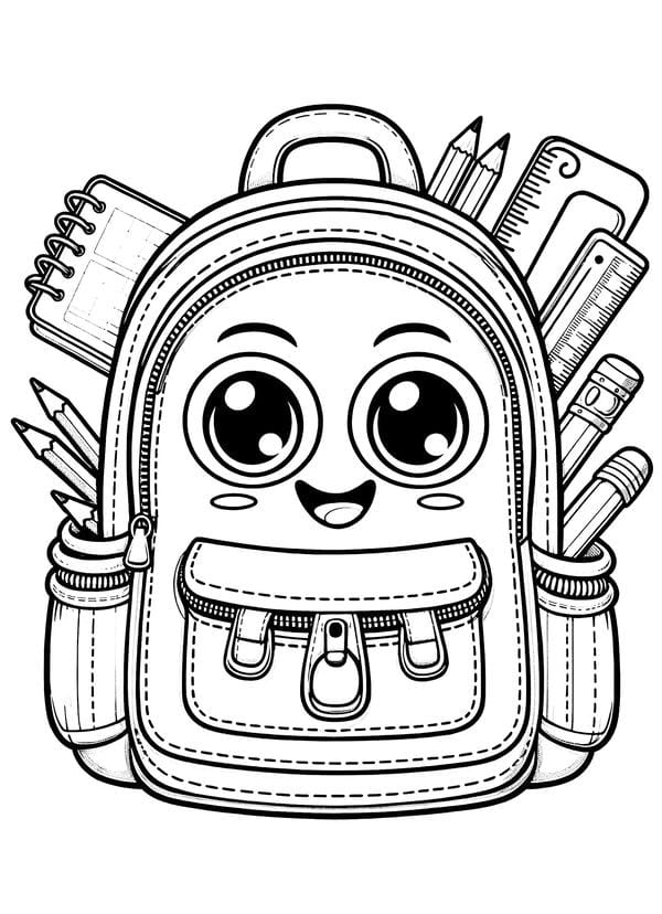 Tranh tô màu đồ dùng học tập 25