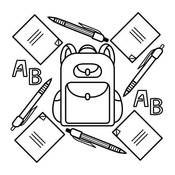 Tranh tô màu đồ dùng học tập 26