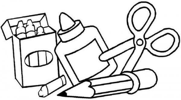 Tranh tô màu đồ dùng học tập 3