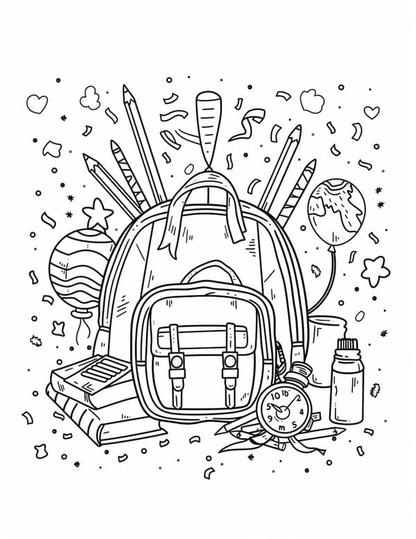 Tranh tô màu đồ dùng học tập 36