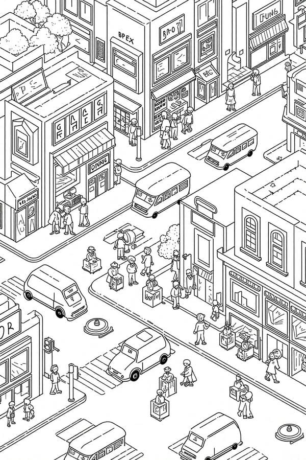 Tranh tô màu ngôi nhà cao tầng 27