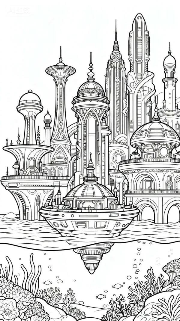 Tranh tô màu ngôi nhà cao tầng 29