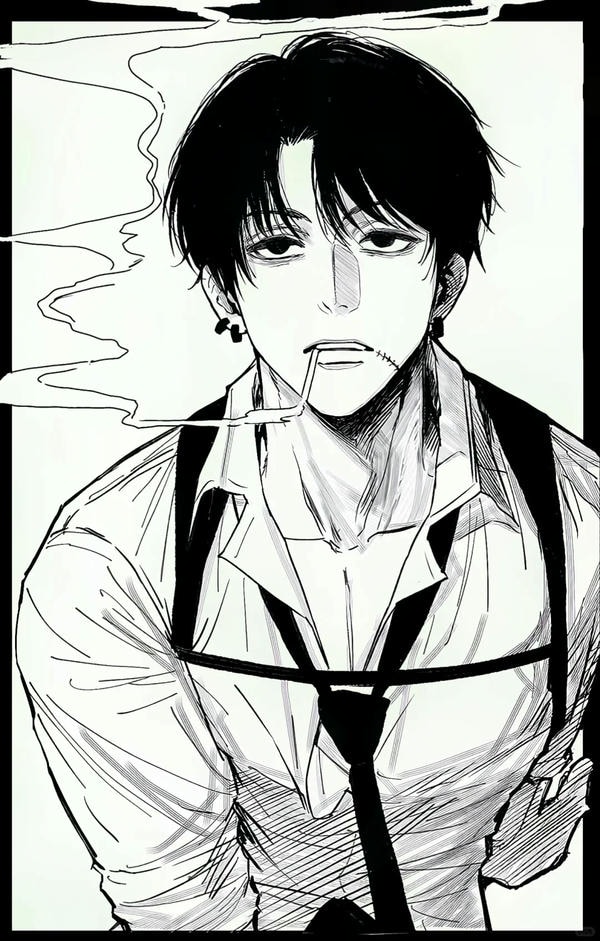 ảnh anime đen trắng 10