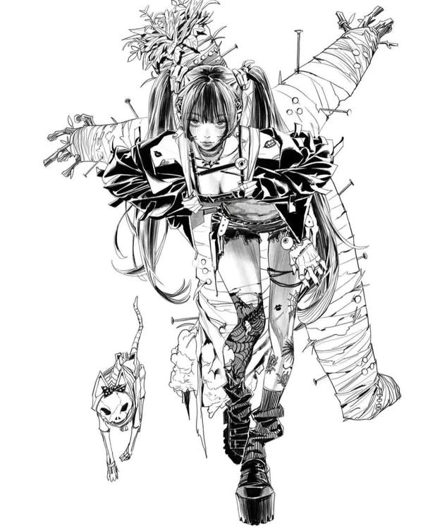 ảnh anime đen trắng 22